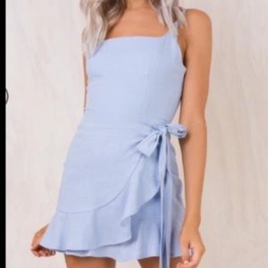 Princess Polly cottage hill baby blue mini dress